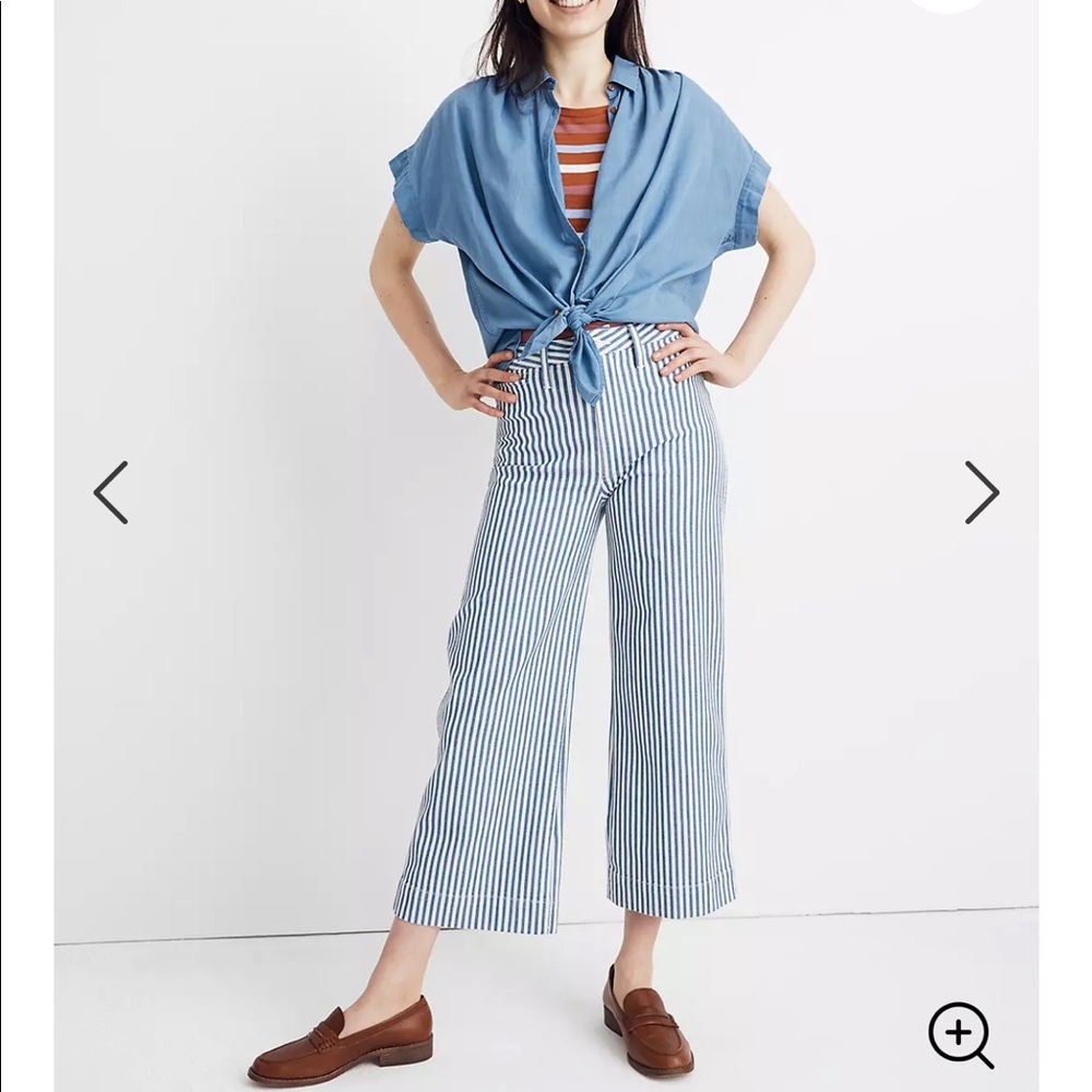 Madewell Emmett wide leg cropped pants